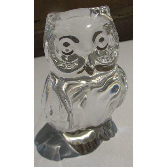 PRINCESS HOUSE 24% LEAD CRYSTAL OWL FIGURINE PAPER WEIGHT W GERMANY - Picture 1 of 6